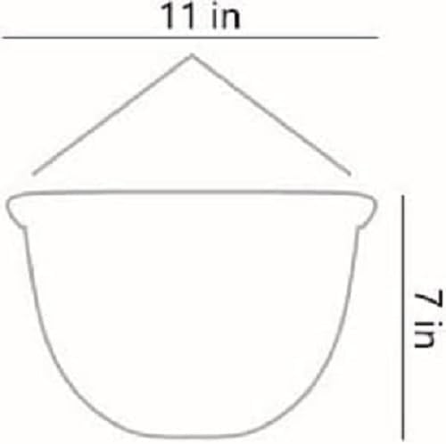 The HC Companies 11 Inch Hanging Metallic Planter - Round Hanging Basket for Indoor Outdoor Plants, Bronze