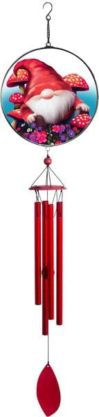 Spoontiques Gnomes Suncatcher Wind Chime - Outdoor Garden Décor - Decorative Chimes for Yard, Garden, Backyard and Patio Decoration
