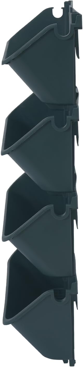 Self Watering Outdoor Wall Mounted Planter Vertical Garden with 16 Pockets Plastic Plant Grow Pots for Hanging Flower Herbs Vegetables Home Indoor Outdoor Green