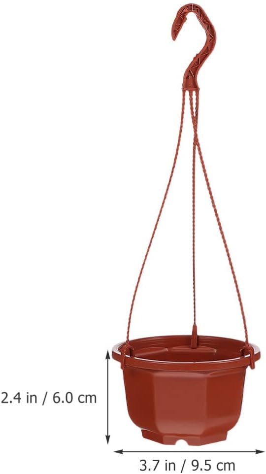 Plastic Hanging Planters 15 Pack Small 4 Inch Hanging Flower Pots with Hooks for Indoor Outdoor Garden Balcony Plants