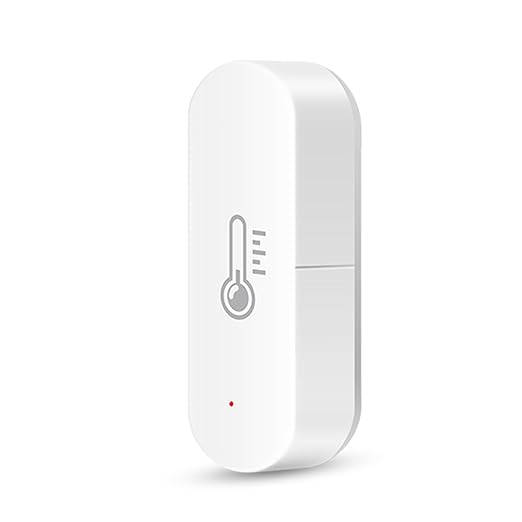 Wengart WiFi Temperature Humidity Sensor, Tuya App Real-Time Alerts, 2.4GHz Indoor Thermometer Hygrometer, Digital Monitor for Baby Room, Humidor, Greenhouse, Compatible with Alexa & Google Assistant