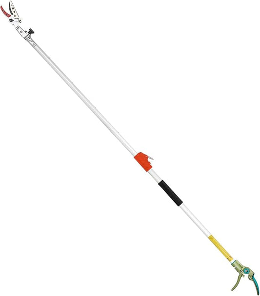 Extendable Tree Cutter, 3.67-5.45 FT Telescopic Pole Pruner, Lightweight Aluminum Handle, Teflon-Coated Blade, Cuts Up to 1/2 Inch, Ideal for Fruit Picking & Tree Branch Cutting | LFX101