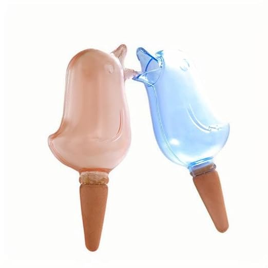 2 Pack Bird Automatic Plant Waterers - Self Watering Spikes for Indoor/Outdoor Potted Plants, Vacation Plant Watering Devices with Slow Release Design, Bird Shaped Watering Stakes