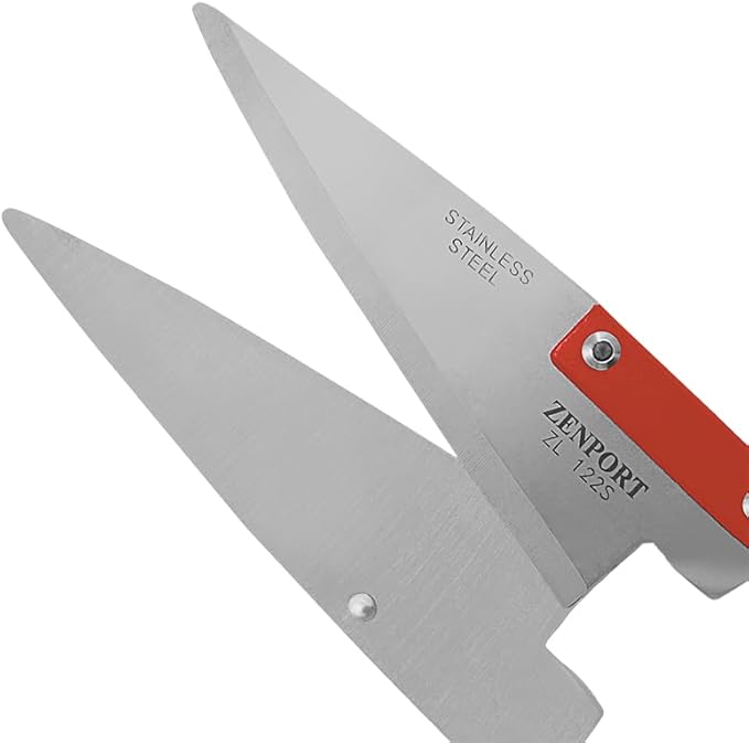 Zenport ZL122S Heavy Duty Onion and Sheep Shears, 5.5 Inch Stainless Steel Blades, Red - 3 Pack