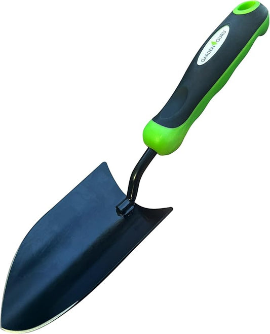 Garden Guru Heavy Duty Garden Trowel Hand Shovel for Gardening – Strong Carbon Steel Hand Trowel with Ergonomic Non-Slip Handle – Perfect for Digging, Planting, Transplanting, & Cutting Roots (4 Pack)