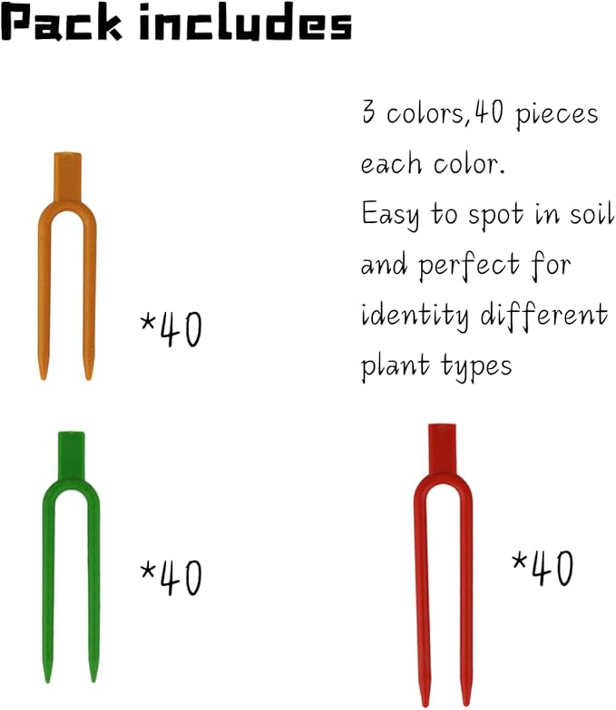 120 Pcs Plastic Strawberry Plant Support Pins Plant Clips Garden Pins for Plant Cutting,3 Colors U-Shaped Anchor Clips for Cuttings, Strawberry Runners While They Root