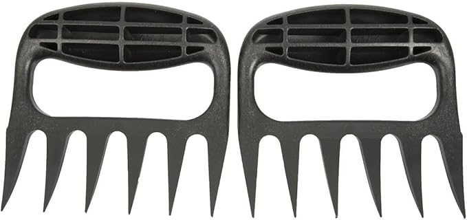 Bear Paws Meat Claws - The Original Meat Shredder Claws for Pulled Pork, USA Made - Easily Lift, Shred, Pull and Serve Pork, Chicken, Brisket and Turkey - Gift for Dad on Christmas! (Black)