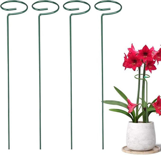 4/8/12 Pack Plant Stakes, 16/24/36 Inch Plant Support Stakes, 2025 New Plant Sticks Support, Flower Stakes for Plants Peony, Tomato Seedling, Marigold, Amaryllis, Sapling, Coreopsis (36 Inch-4 Pack)