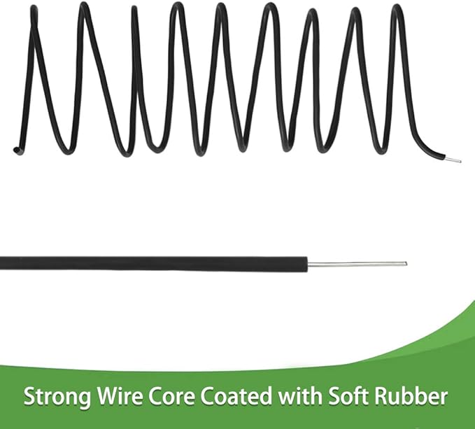 Tenn Well Garden Ties, 52 Feet 3.5mm Soft Garden Wire, Plant Twist Ties for Climbing Plants, Tomatoes, Climbing Roses, Trellises (2PCS X 26 Feet, Black)