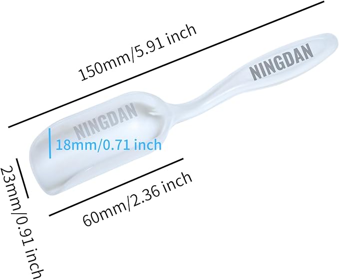 10Pcs NINGDAN Mini Shovel,Plastic Mini Gardening Shovel Spoons Soil Scoops,Cultivation Digging Transplanting Tools for Succulents Potted Flowers,Milk Powder/Coffee Beans Scoops (All Transparent)