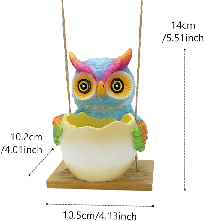 Hanging Planter for Indoor/Outdoor Plant - Swinging Animal Planter Pot for Succulents, Small Plants (Animal Home Decor) (clourfull)
