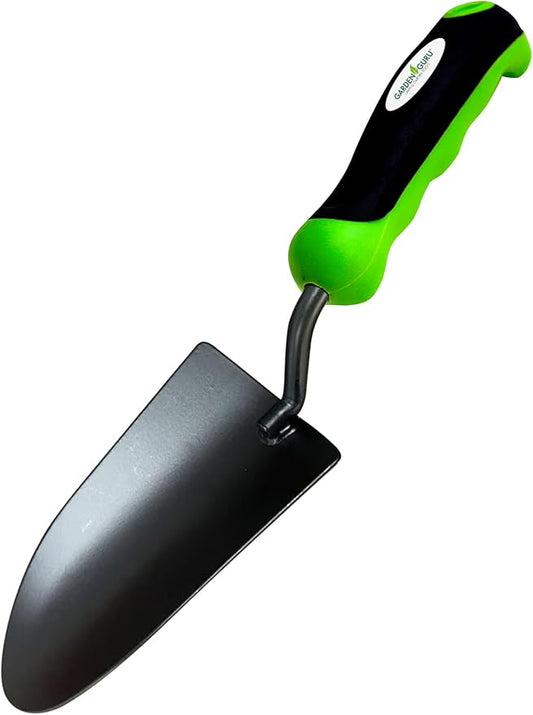 Garden Guru Heavy Duty Garden Trowel Hand Shovel for Gardening – Strong Carbon Steel - Rust Resistant – Ergonomic Grip – Perfect Trowel Garden Tool for Soil Digging Planting Transplanting Weeding