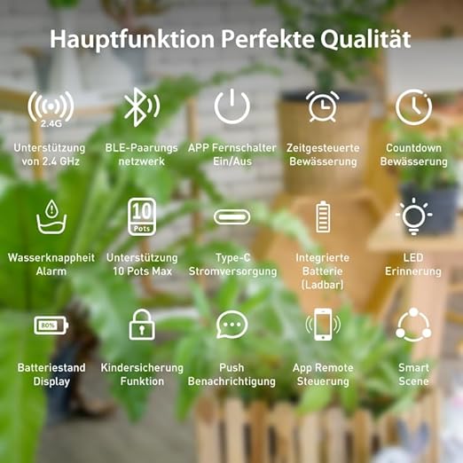 Haozee Automatic Irrigation System,Automatic Irrigation for Garden, Balcony Plants, Pot Plants Outdoor,Drip Irrigation Set for Up to 10 Pot Plants