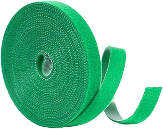 Reusable Plant Ties, Adjustable Green Garden Tape for Plant Support, Training, Cable Management, 75 ft x 0.47 in, Nylon Material