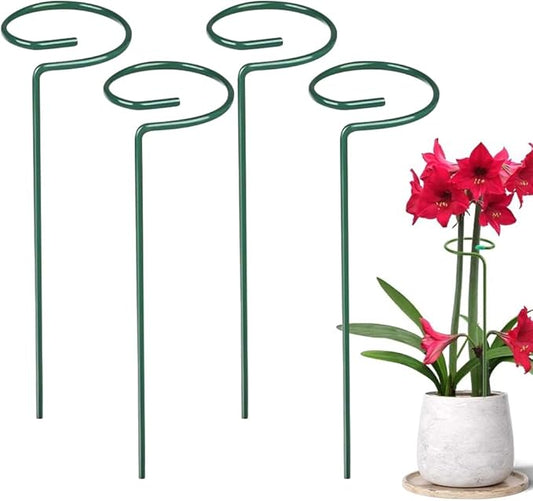 4/8/12 Pack Plant Stakes, 16/24/36 Inch Plant Support Stakes, Plant Sticks Support, Flower Stakes for Plants Peony, Tomato Seedling, Marigold, Amaryllis, Sapling, Coreopsis (16 Inch-4 Pack)