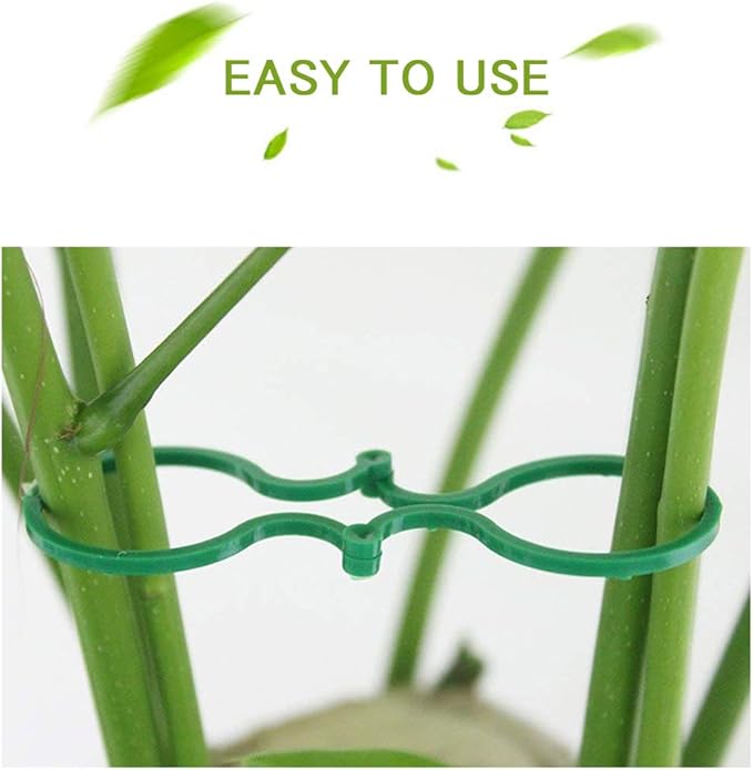 Lohas Select 100 Pcs Plant Twist Clip Ties Garden Plant Support Clips Vegetables Tomato Vine Flower Clips Plant Locks for Securing Plants