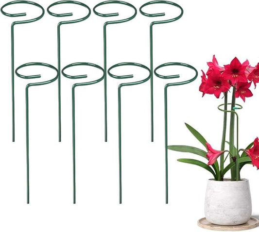 4/8/12 Pack Plant Stakes, 16/24/36 Inch Plant Support Stakes, Plant Sticks Support, Flower Stakes for Plants Peony, Tomato Seedling, Marigold, Amaryllis, Sapling, Coreopsis (16 Inch-8 Pack)