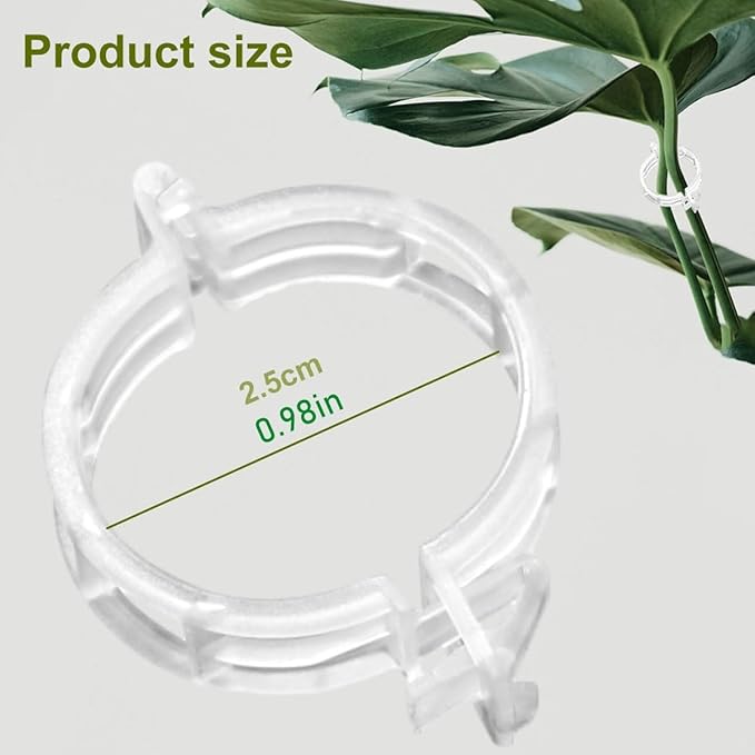 Plant Support Clips - Reusable Garden and Secured Plastic Clips for Tomato Support, String Trellis, Climbing Plants, Outdoor Indoor Flowers, Stem and Vine Fixing (300, Black)