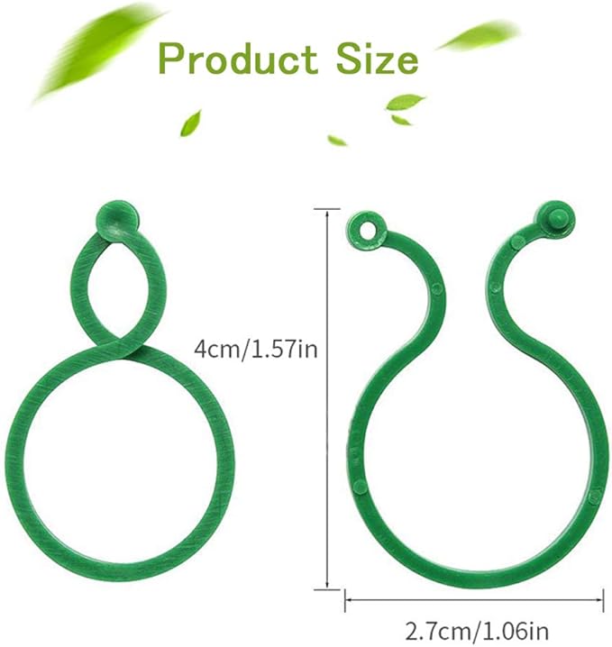 Lohas Select 100 Pcs Plant Twist Clip Ties Garden Plant Support Clips Vegetables Tomato Vine Flower Clips Plant Locks for Securing Plants