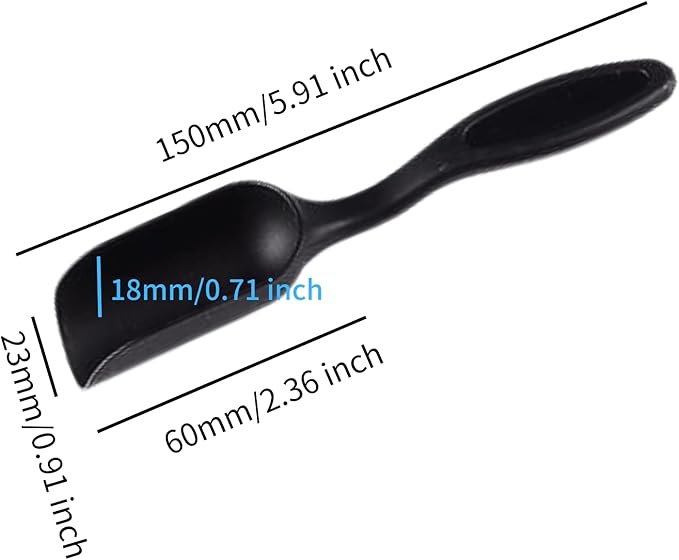 10Pcs NINGDAN Mini Shovel,Plastic Mini Gardening Shovel Spoons Soil Scoops,Cultivation Digging Transplanting Tools for Succulents Potted Flowers,Milk Powder/Coffee Beans Scoops (All Black)