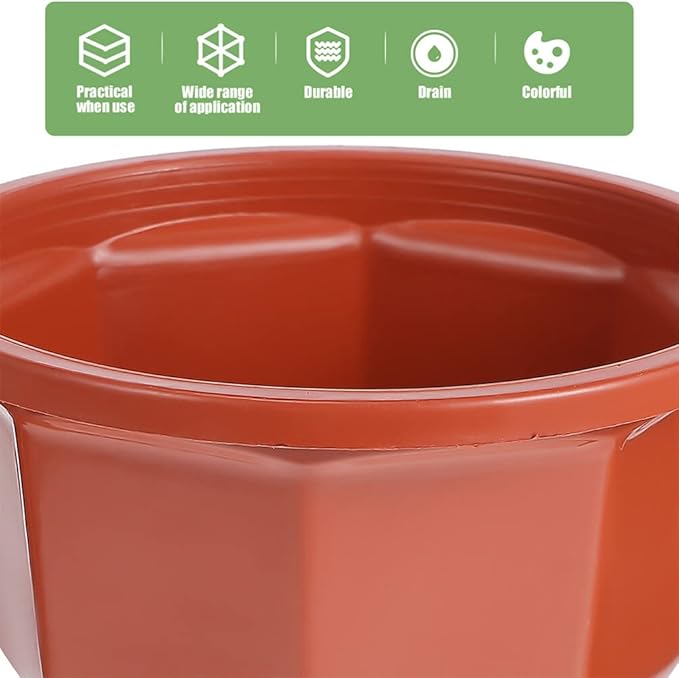 Plastic Hanging Planters 15 Pack Small 4 Inch Hanging Flower Pots with Hooks for Indoor Outdoor Garden Balcony Plants
