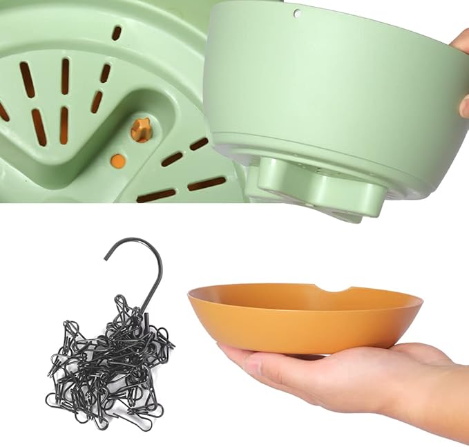 Lookat Set of 3 Self-Watering Hanging Pots for Plants Outdoor Indoor, Hanging Planters with Chains and Drainage Hole (8.3 inch White（3 Pieces）)