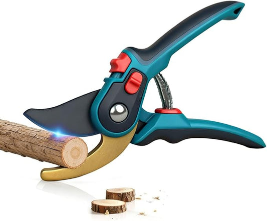 EPAOVEHR Pruning Shears, Garden Clipper with High-Elasticity Spring, Professional SK5 Steel Blades, Adjustable Handle Opening, Gardening Plant Pruners for Branch Cutting