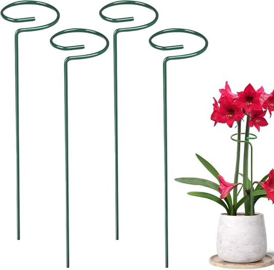 4/8/12 Pack Plant Stakes, 16/24/36 Inch Plant Support Stakes, Plant Sticks Support, Flower Stakes for Plants Peony, Tomato Seedling, Marigold, Amaryllis, Sapling, Coreopsis (24 Inch-4 Pack)