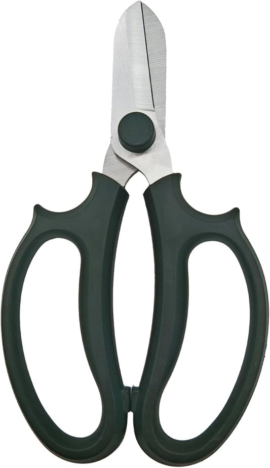 Gardening Scissor Black Sharp Blade Steel Alloy Garden Shears for Cutting Flowers Trimming Plants of Yard Florist Rose Herb Hedge and Fruits Picking