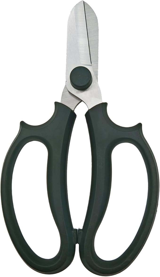 Gardening Scissor Black Sharp Blade Steel Alloy Garden Shears for Cutting Flowers Trimming Plants of Yard Florist Rose Herb Hedge and Fruits Picking