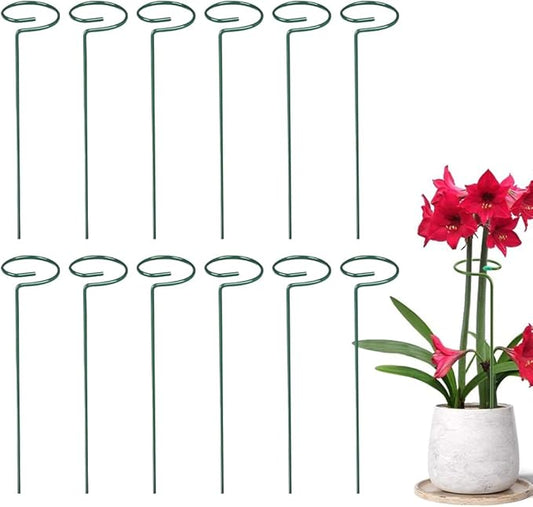 4/8/12 Pack Plant Stakes, 16/24/36 Inch Plant Support Stakes, Plant Sticks Support, Flower Stakes for Plants Peony, Tomato Seedling, Marigold, Amaryllis, Sapling, Coreopsis (24 Inch-12 Pack)