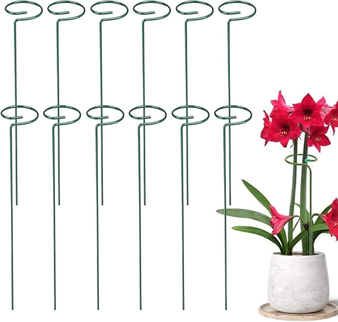4/8/12 Pack Plant Stakes, 16/24/36 Inch Plant Support Stakes, Plant Sticks Support, Flower Stakes for Plants Peony, Tomato Seedling, Marigold, Amaryllis, Sapling, Coreopsis (36 Inch-12 Pack)