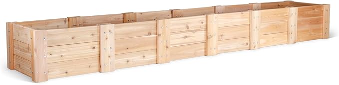 Infinite Cedar Premium Cedar Raised Garden Bed (2' x 12' x 16.5" H)