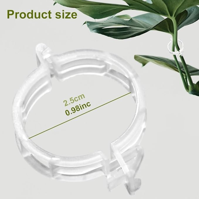 50 PCS Secured Plastic Plant Clip, Plant Support Clips, Garden Clips for Climbing Plants, Plastic Trellis Clips Plant Support Clips Tomato Grape Vine Vegetables Plant Fixing Clips (50, Green)