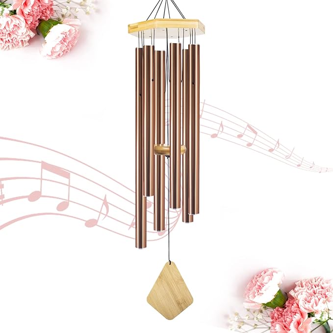 Howarmer Wind Chimes Outdoor Large Deep Tone, 36 Inches WindChimes Outdoor Memorial Wind Chime for Mom/Housewarming/Christmas, Windchime for Outside Garden, Patio, Home Decor