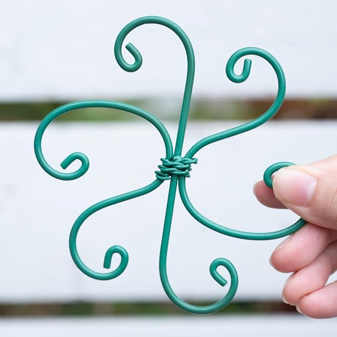 Yohsnor 5PCS Monstera Plant Support Hook - 4.1 * 4.4IN, Durable Flexible Stabilizers for Indoor Plants, Metal Stem Supports and Leaf Holders, Easy Tool-Free Operation, Ideal for Fishbone Cactus Care