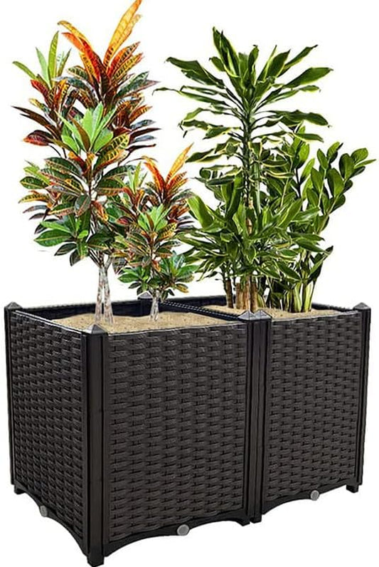 Raised Garden Bed Large Planters for Outdoor Plants Elevated Rectangular Garden Box Kits for Gardening, Vegetables, Flowers and Herbs in Backyard Patio Balcony