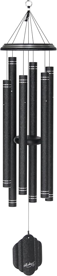 Arabesque by Wind River - 50 inch Onyx Wind Chime for Patio, Backyard, Garden, and Outdoor décor (Aluminum Chime) Made in The USA