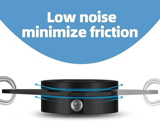 Anovo Flag Pole Rings, Flagpole Rings Aluminum Alloy 360° Rotating Anti Wrap Flag Mounting Spinning Ring Clips for 0.75-1.02 Inch Diameter Flagpole (1 Inch -Pack of 2, Black)
