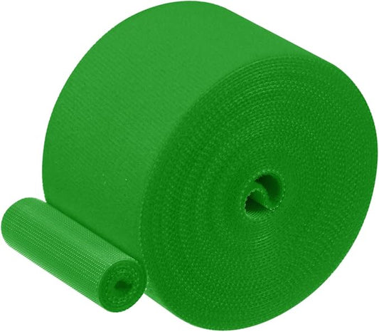 1-Roll Garden Plant Tape, 16 ft x 2 in Garden Hook and Loop Plant Ties Multi-Purpose Use Adjustable and Reusable Twist Wire Tape for Plants/Flowers/Vines [Light Green]