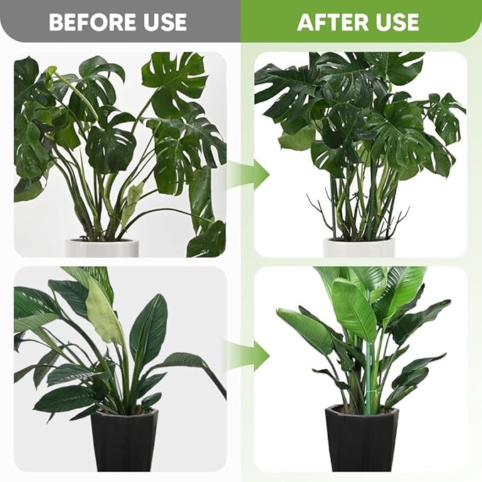 JUFFBOT Stackable Monstera Plant Support, 5 Pack Garden Plant Support Stakes for Indoor Outdoor Plants Climbing Plant Support Structures Plant Holder Stick Moss Pole for Support Tall Potted Plants
