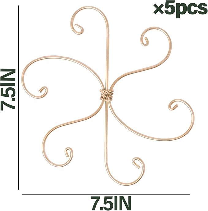 Goooxim 5PCS 7.5 Inch Monstera Plant Stem Support Hook - Premium Metal Structure for Indoor Plants, Durable and Elegant Stem Holder with Soft Touch Clips for Stable Growth