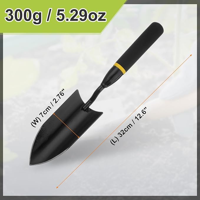 HARFINGTON 2pcs Garden Hand Shovel Set Metal Hand Trowel Gardening Tools with PVC Handle for Transplanting Weeding Digging Planting