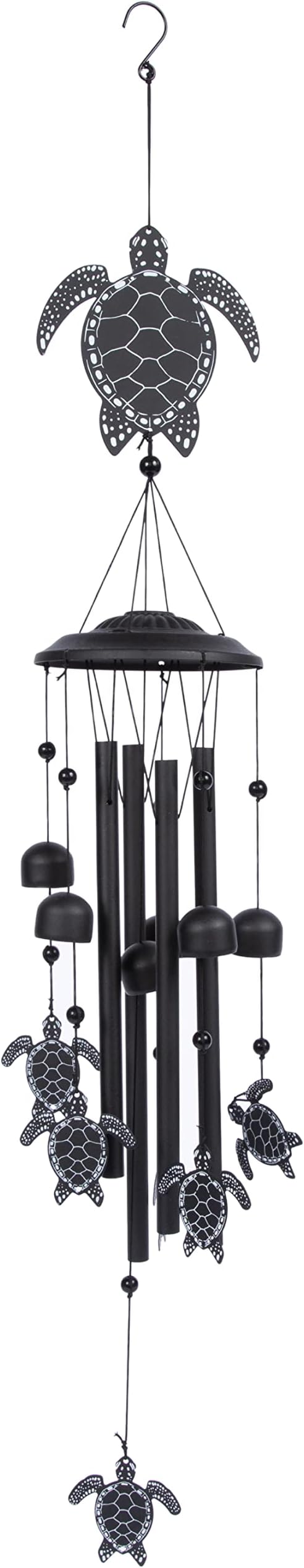 VP Home Black Sea Turtles Wind Chimes for Outside - 32 Inches Harmonic Windchimes with Rustic Design for Gardens, Patios, and Porches - Thoughtful Gifts for Mom, Grandma, and Turtle Lovers