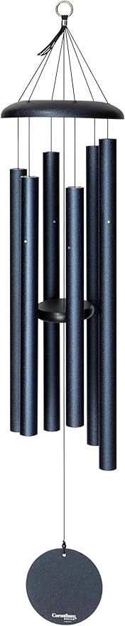 Corinthian Bells by Wind River – 44 inch Midnight Blue Wind Chime for Patio, Backyard, Garden, and Outdoor Decor (Aluminum Chime) Made in The USA