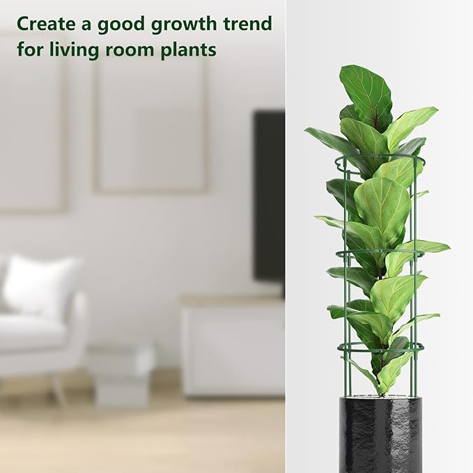 kulusion 36 Packs Plant Support Stake, Half Round Stackable 3 Tier Garden Flower Support, Plant Stakes for Indoor Outdoor Plants Tomato,Monstera, Peony, Hydrangea, Climbing Plants
