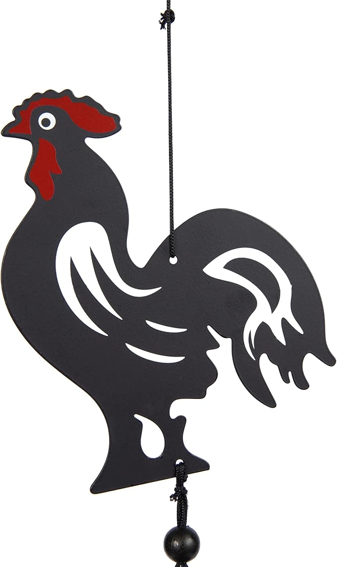 VP Home Rooster Wind Chimes for Outside, Unique Wind Chimes with Elegant Design for Gardens, Patios, and Porches, Thoughtful Gifts for Mom, Grandma, and Rooster Decor Lovers