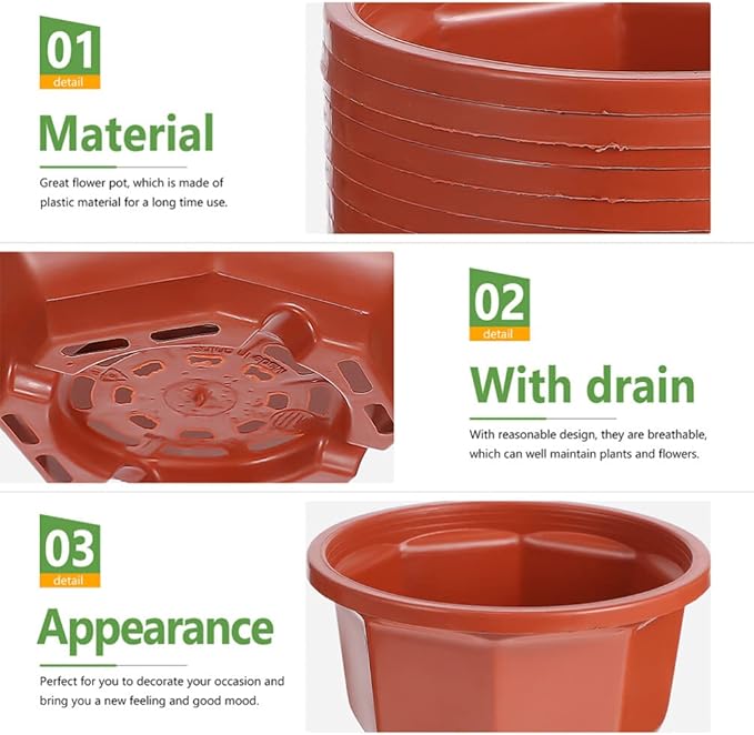 Plastic Hanging Planters 15 Pack Small 4 Inch Hanging Flower Pots with Hooks for Indoor Outdoor Garden Balcony Plants