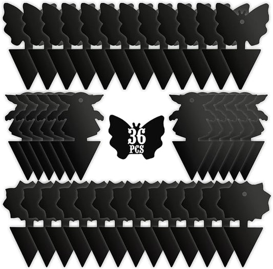 USKICH Sticky Trap Fruit Fly and Gnat Trap Sticky Bug Traps Fungus Traps for Indoor/Outdoor ，Insect Catcher for White Flies,Mosquitoes,Fungus Gnats,Lying Insects (36 Pcs Black)