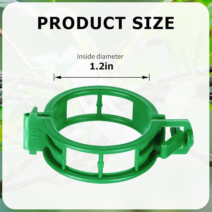 100PCS Green Plant Support Clips, Tomato Clips, Garden Clips, Trellis Clips, Vine Clips for Climbing Plants to Prevent Tomatoes from Pinching or Falling Off